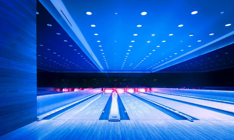 bowling alley in basement miami edition hotel
