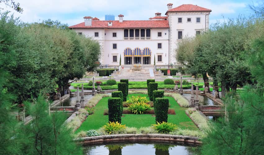 The gardens and villa of Vizcaya