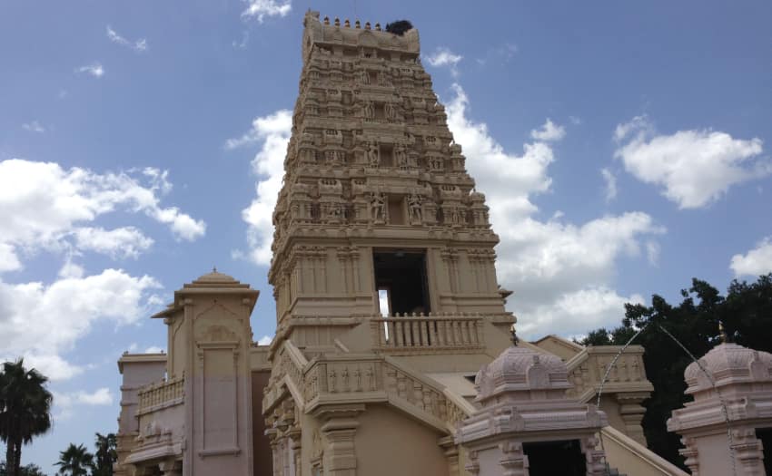 The tower of the Hindu Temple of Florida