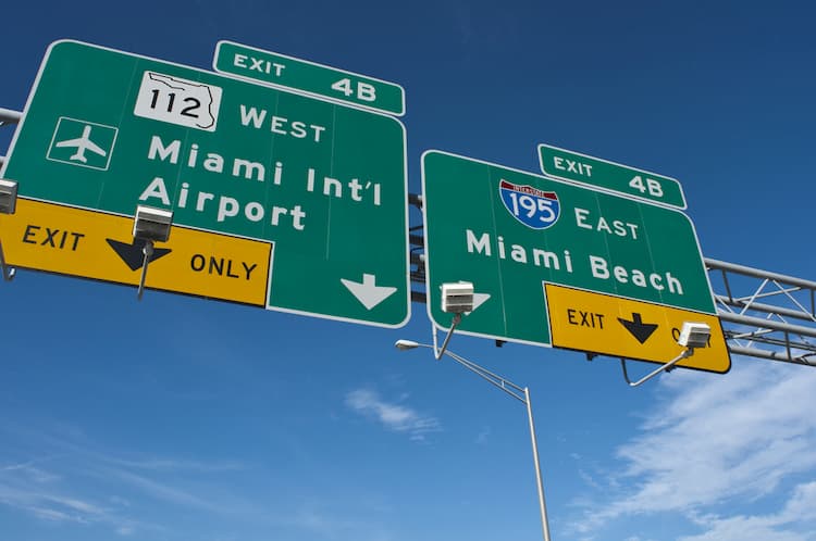 Miami International Airport signs