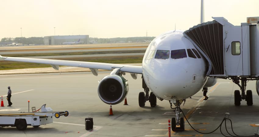 An airport on the tarmac in Orlando International Airport