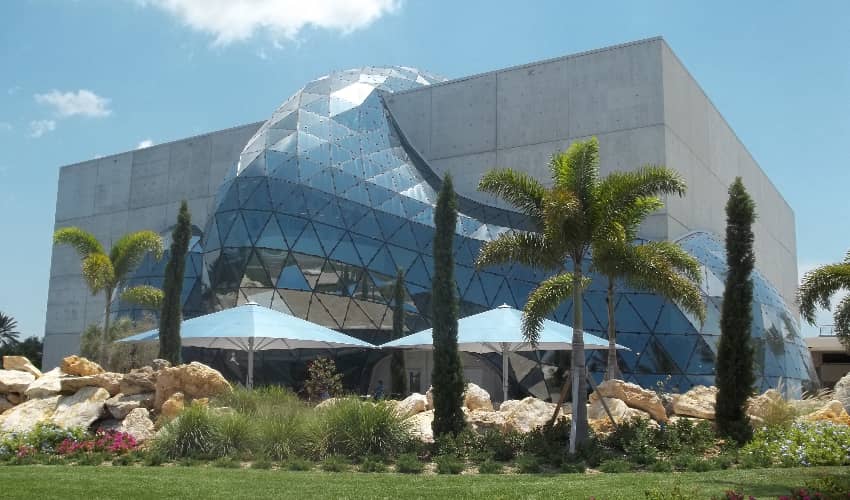 The exterior of the Salvador Dali Museum near Tampa