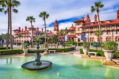 a historic plaza in saint augustine