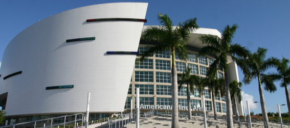 exterior of american airlines arena miami florida